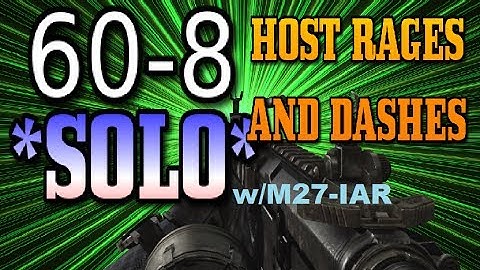 COD Ghosts: *SOLO* 60-8 on Prisonbreak w/M27-IAR (Host Rages and Dashes)