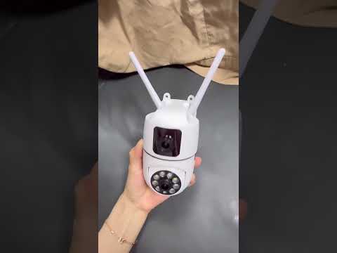 Камера видеонаблюдения уличная 2 объектива и х10 увеличение IP видеокамеры с наклоном зумом для дома, видео 1