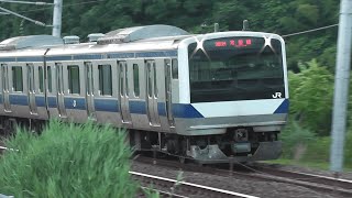 常磐線E531系K406編成（383M 勝田行き）偕楽園ー水戸間を通過