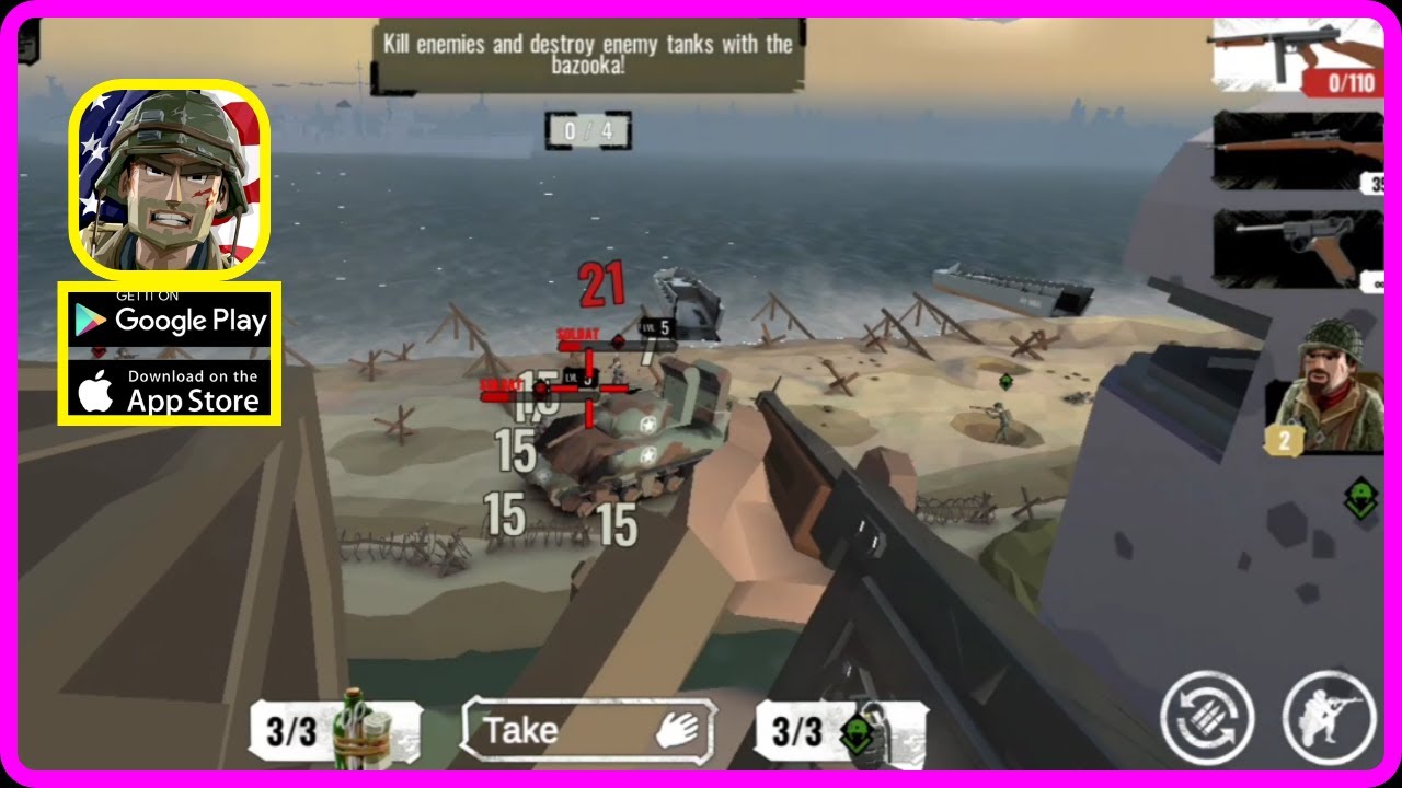 World War Polygon : WW2 Shooter Game Gameplay Walkthrough [ Android & Ios ]