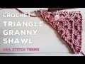 How to Crochet a Granny Shawl Triangle Motif | Super Easy Beginners Tutorial