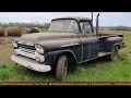 1959 Chevrolet Apache Truck with 353 Detroit Diesel Engine and two transmissions.