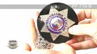 Perfect Fit USA Universal Round Badge Clip With Snap & Chain (718-R)