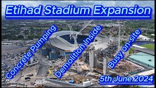 Etihad Stadium Expansion - 5th June - Manchester City FC - latest update - lots going on #bluemoon