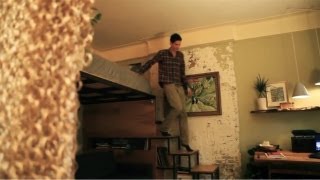 Product Designer Turns 271sq Ft Into A "tree House" Apt - Tiny Eclectic Amazing Spaces Video