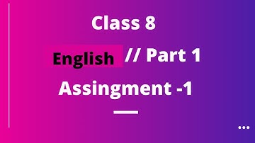 Class Eight English First Assignment Answer//How to make pudding//pudding
