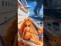 Cat takes her baby away in a storm while on a trip to the sea😭😓#facts #ytshorts #shorts