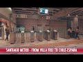 Explorando el Metro de Santiago 🇨🇱: Un viaje corto en Línea 3 - Comprando la tarjeta bip! | 4K 50fps