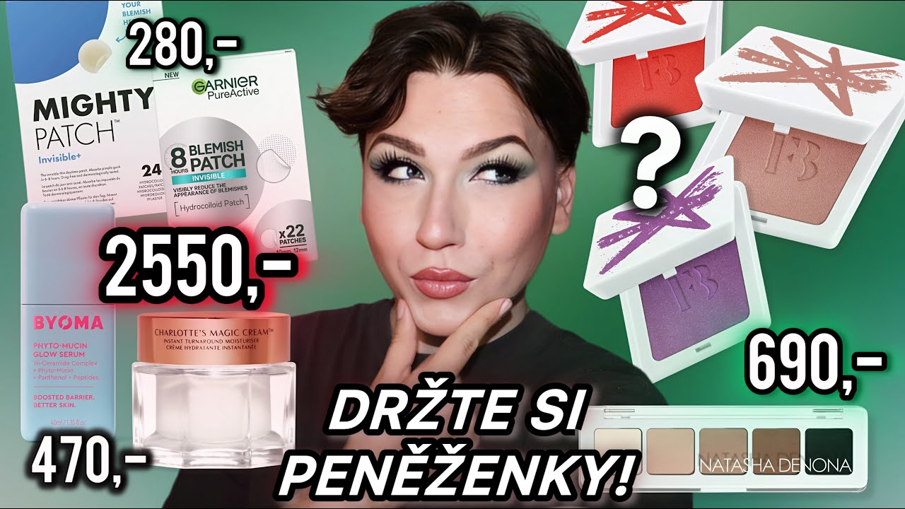 Opravdu tohle stojí za ty peníze? Charlotte Tilbury, BYOMA, Fenty, Denona & spol.