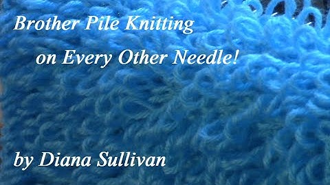 Pile Knitting with Loops on Every Other Needle by Diana Sullivan