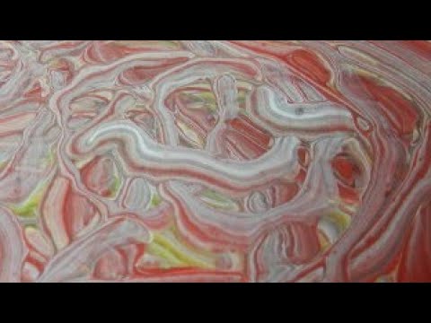 (471) Tree ring Vase Acrylic pour leftover paint - YouTube