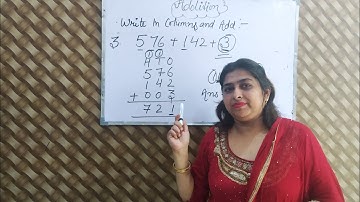 || How to write digits in column and add the sum||