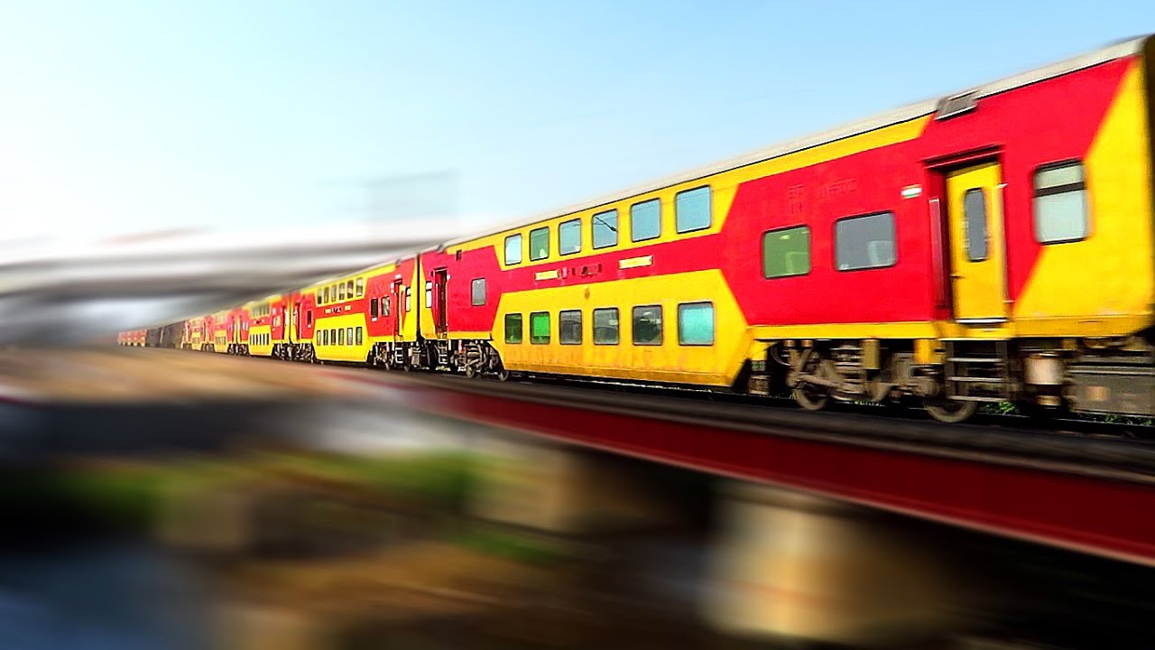 Fast Diesel Trains thundering iron bridge YouTube