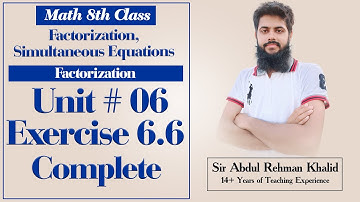 Exercise 6.6 Class 8 @educationuptoclass12