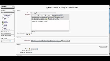 Adding A URL to Your Moodle Course.mov