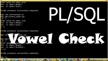 PL/SQL Vowel check | PL/SQL Vowel | Vowel Program in PL/SQL