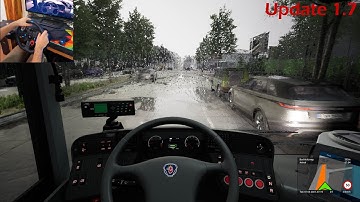 The Bus - update 1.7 Heavy rain gameplay |  Logitech g29