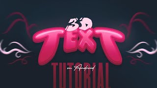 3D Text Tutorial in Android | Text Effect | IBIS PAINT X