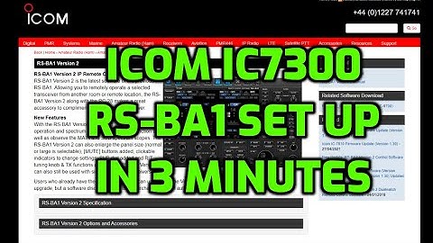 ICOM-IC7300 -RSBA1- USB SET UP IN 3 minutes