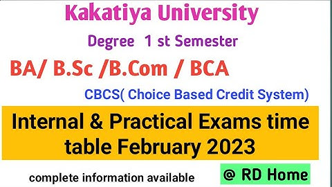 KU Degree I Semester Internal and Practical exam dates February 2023