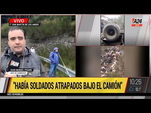 🚨 Tragedia en San Martín de los Andes: acá desbarrancó el camión del ejárcito