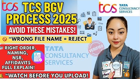 TCS BGV 2025: Step-by-Step Documents Upload, NSR,NCA, Affidavit | Avoid These Common Mistakes! #tcs