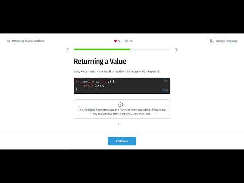 25 Returning From Functions | Introduction to C++ | sololearn 2026