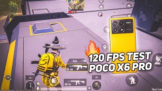 120 FPS TEST 🥵NEW UPDATE GAMEPLAY POCO X6 PRO 5g BGMI TEST WITH FPS METRE HEATING TEST NEW UPDATE 💥