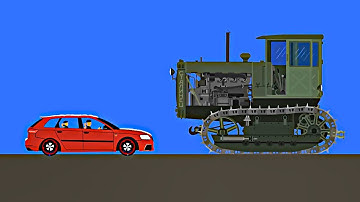 Cars VS Stalinec | Algodoo Extreme Car Crash Test