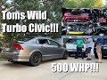 Toms wild 500whp Turbo K20 Civic SI!