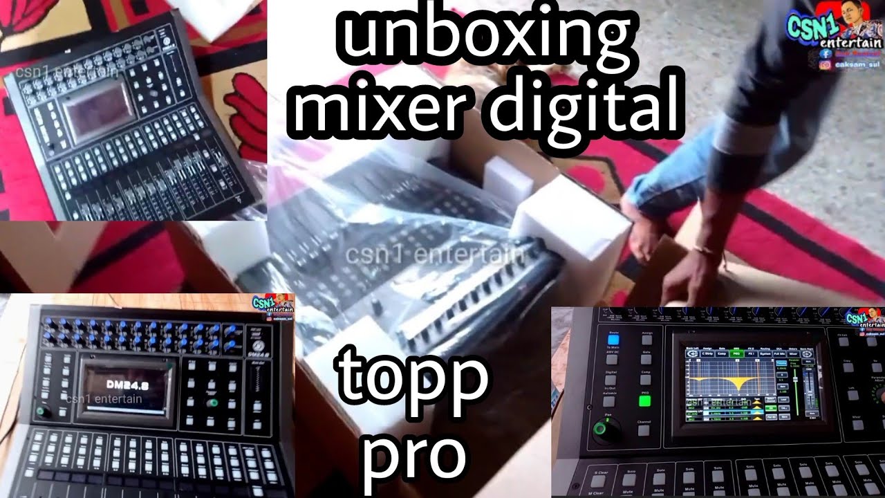 unboxing mixer digital topp pro 24 chanel mono | part 1 harga 17 juta an