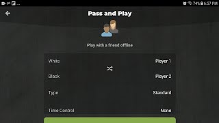 How to play against friend offline in chess.com app and website android (Pass and play) screenshot 4