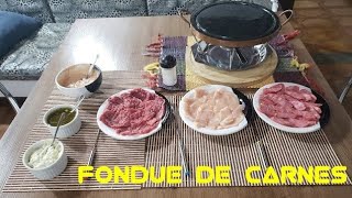 Vamos fazer FONDUE de CARNES na PEDRA SABÃO. Let's cook 3 types of MEAT on the COOKING STONE