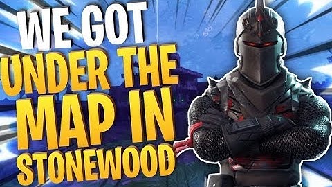 How to get under the map in stonewood