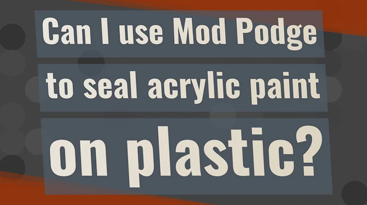 Can mod podge be used as an acrylic paint sealer? (2023)