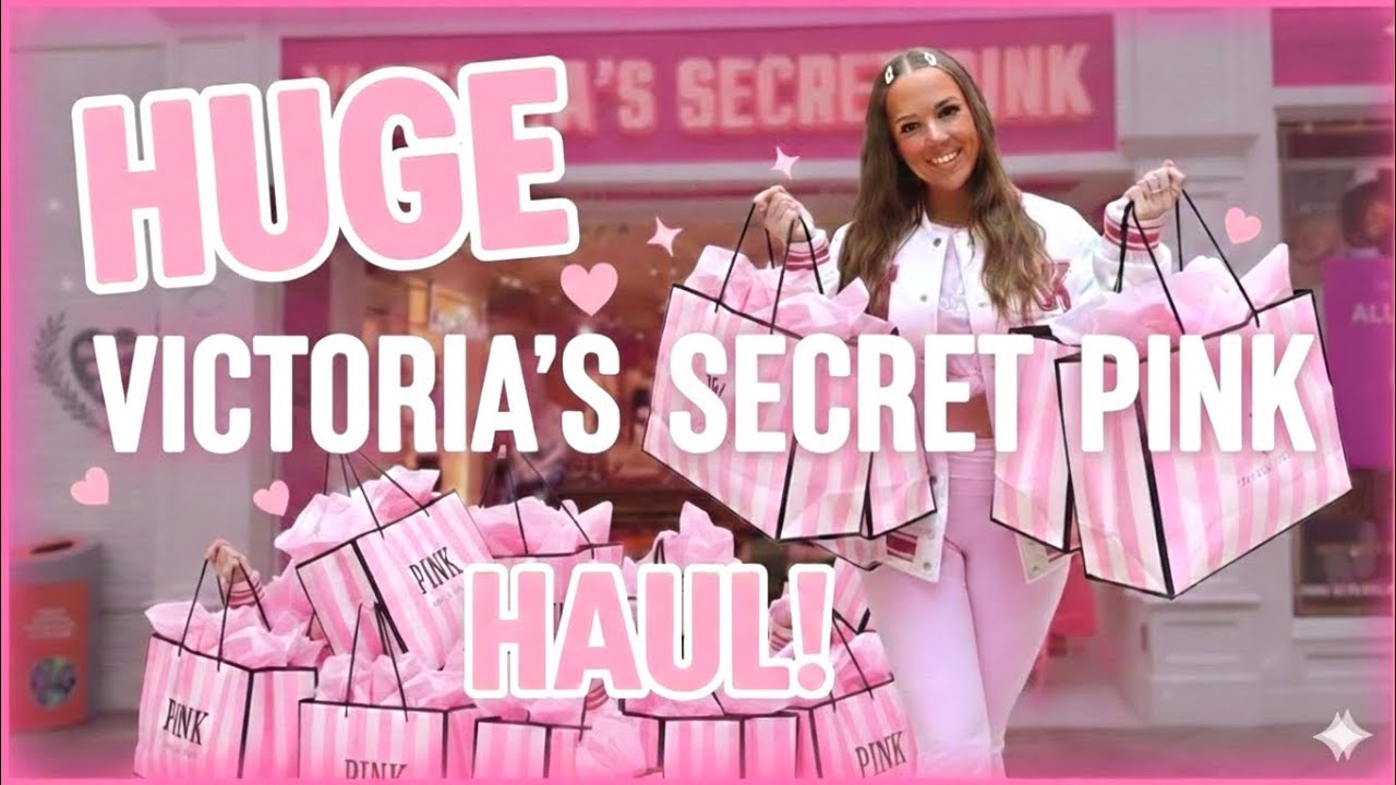 HUGE VICTORIA’S SECRET GIRLY HAUL!!🛍️👸🎀 Pink, Sparkles, & Stripes!!🩷