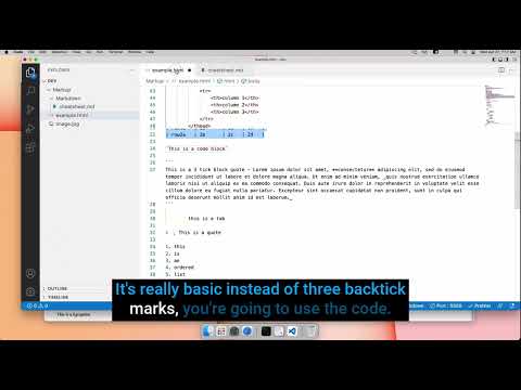 HTML code block