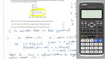 Non Parametric Tests   Past Paper Questions OCR A Further Maths