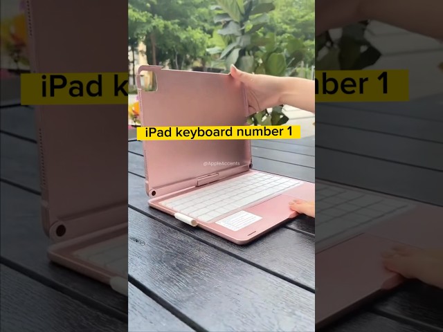 iPad Pro Bluetooth keyboard Case No.01|Aluminum Alloy, 360° Rotation Pink Stand Wireless Case