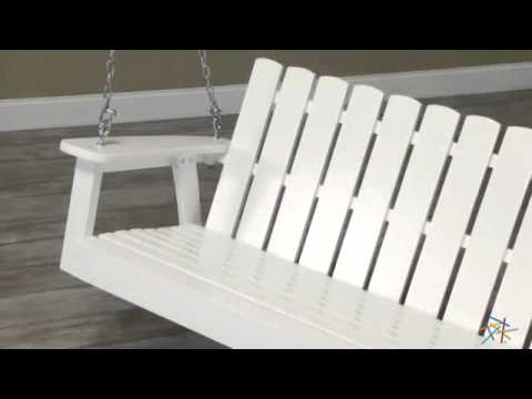 Shoreline Adirondack Porch Swing White Product Review Video