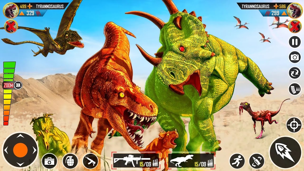 Play Midnight multiplayer dinosaur hunt