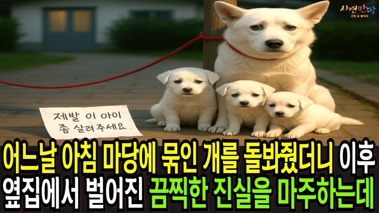 어느 날 아침 마당에 묶인 개를 돌봐줬더니 이후 옆집에서 벌어진 끔찍한 진실을 마주하는데...