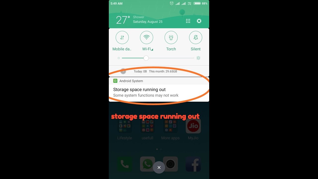 Storage Space Running Out YouTube