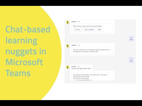 Use Microsoft Teams for your Microlearning with Chat-based Learning Nuggets from eggheads.ai