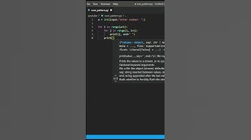 Print Number Pattern in Python #shorts #short #python