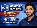 Microsoft Office (Word) || Lecture 9 || Insert Tab || Last Part