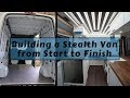 How I Converted Sprinter Stealth Van - Radiant Floor Heat, Murphy Bed, Solar Deck, Indoor Shower
