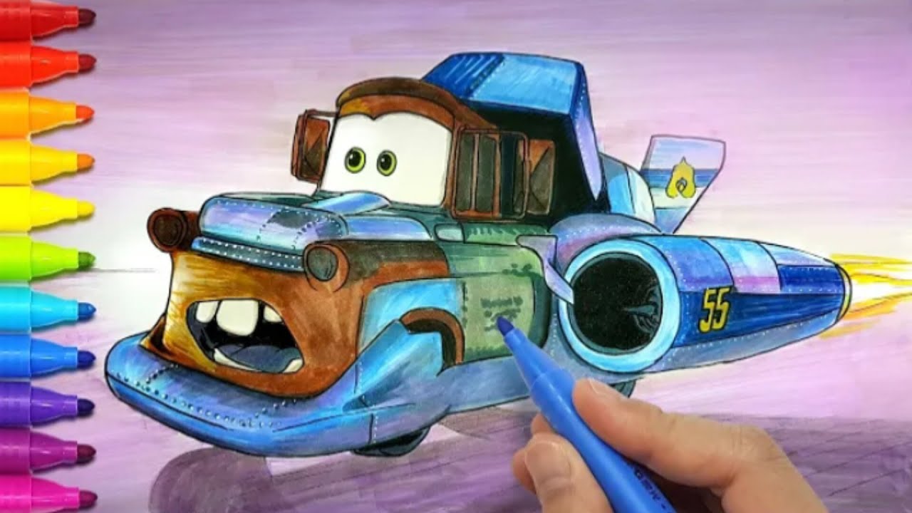 How to Draw Mater | Cars 3🛻-Easy step-by-step drawing lessons for kids