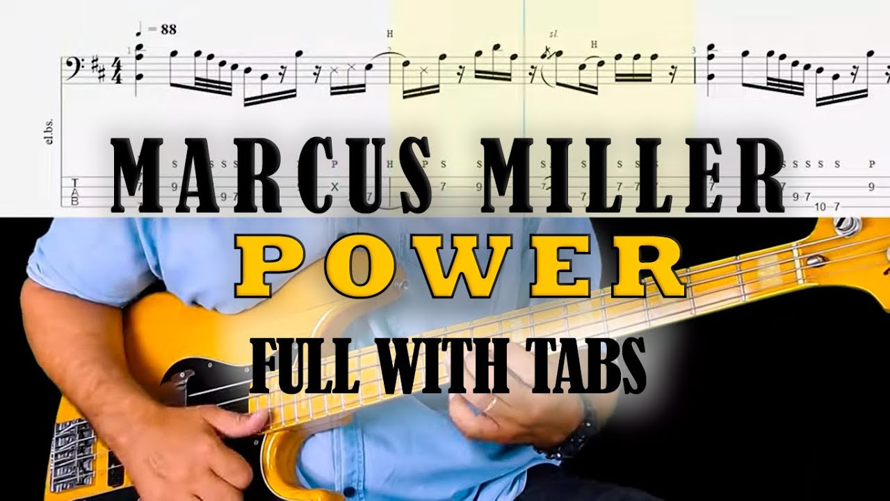 Marcus Miller - Power - Bass Cover - Full with Tabs