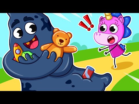 Organize e Guarde Seus Brinquedos! | O Monstro do Lixo Chegou! 🌊 | Pequenina Mimi🦄